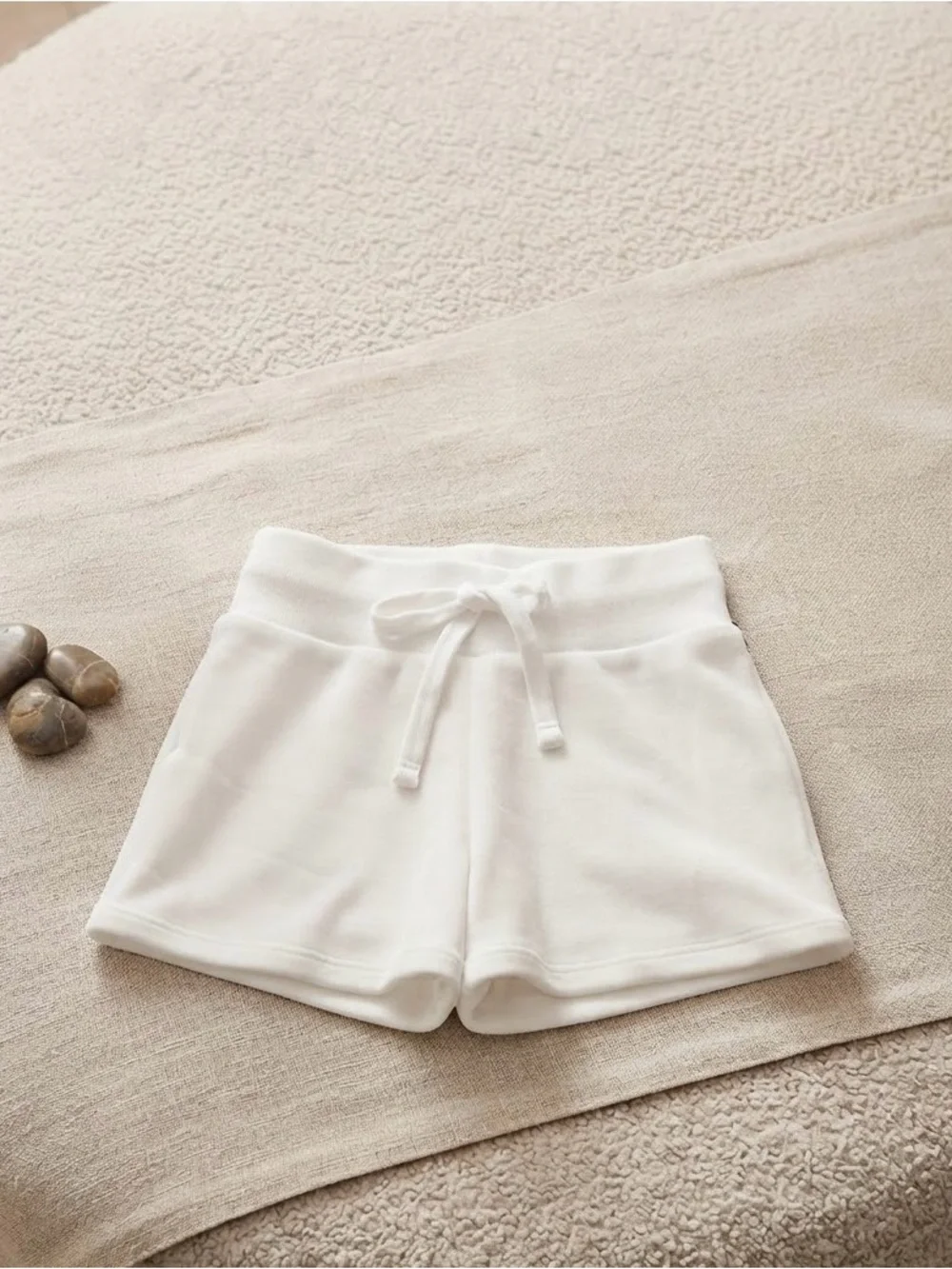 Derek Heart White Kids Drawstring Shorts